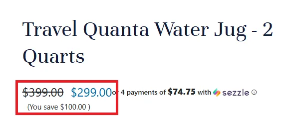 Save $100.00 ewater offer
